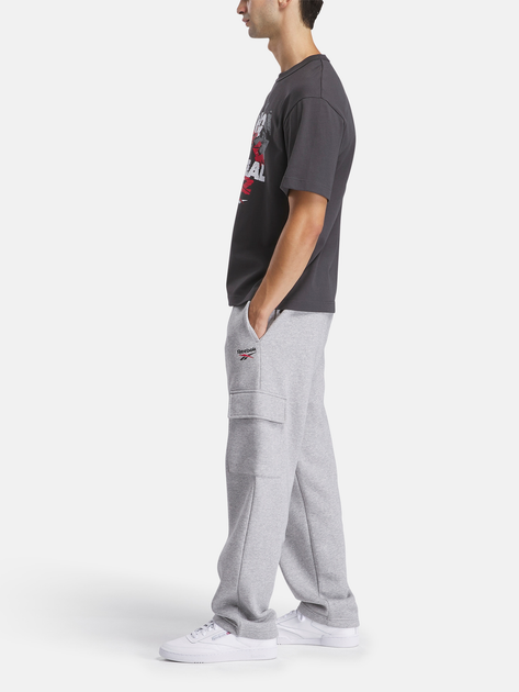 Футболка бавовняна довга чоловіча Reebok Gs Hs Shaq Spiral Tee 100218842 L Темно-сіра (1200161542398) - зображення 3