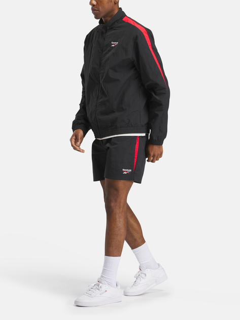 Спортивна вітрівка чоловіча Reebok Ri Cross Check Woven Top 100215495 2XL Чорна (1200161367878) - зображення 3