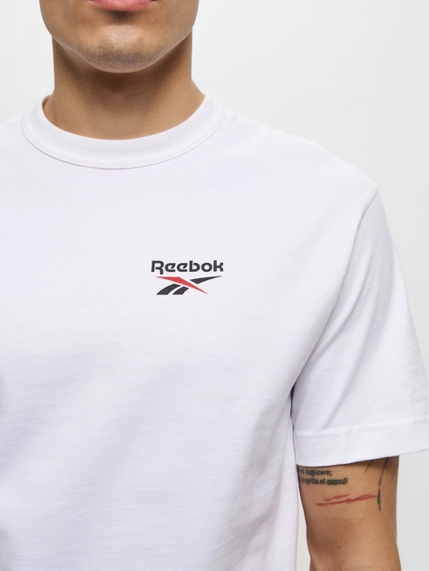 Футболка бавовняна довга чоловіча Reebok Gs Hs Shaq Logo Tee 100218844 M Біла (1200161542503) - зображення 4