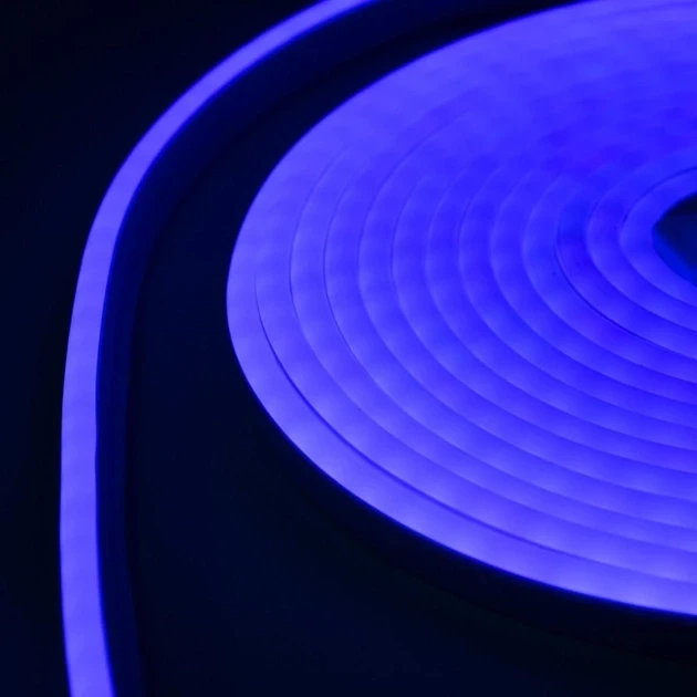 Гнучка силіконова неонова стрічка LED NEON 0740 5M Blue 12V-220V Синя - зображення 7