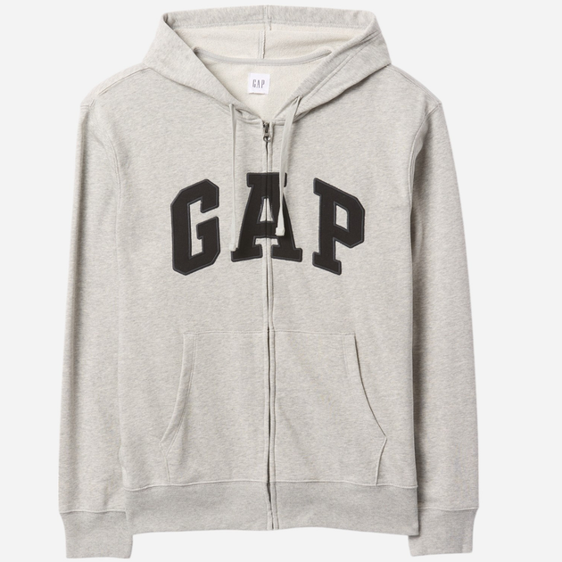 Bluza męska rozpinana streetwear z kapturem GAP 868454-09 S Szara - obraz 4