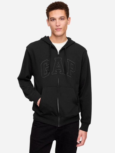 Толстовка на блискавці чоловіча GAP 868454-11 S Чорна (1200138863839) - зображення 1