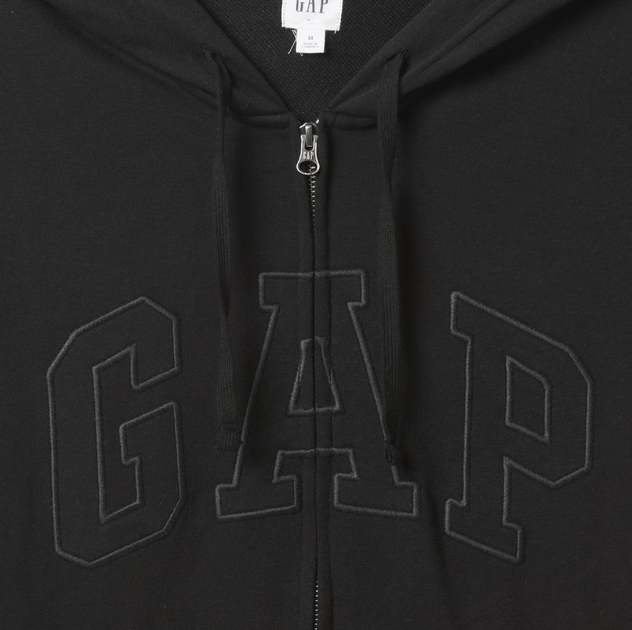 Bluza męska rozpinana streetwear z kapturem GAP 868454-11 XL Czarna - obraz 5