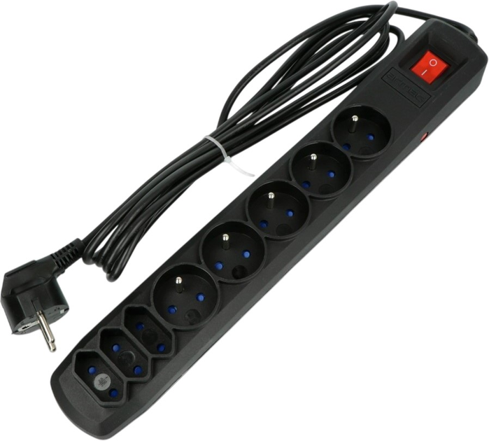 Listwa zasilająca Armac R8 5+3 gniazd 5 m Black (R8/CZ/50) - obraz 4