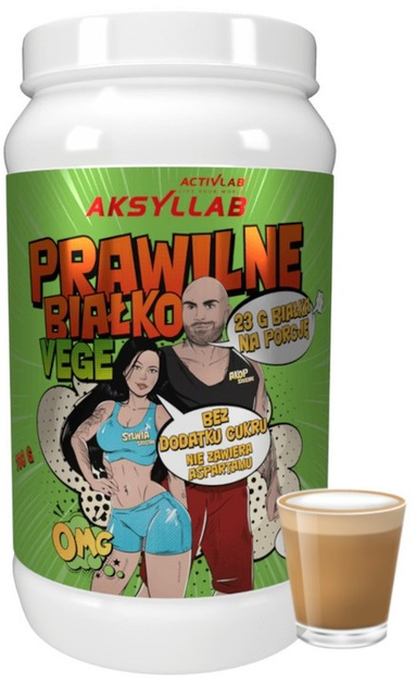 Протеїнова добавка Activlab Aksyll Praw Bial Vege Jar Coffee 700 г (5907368802664) - зображення 1