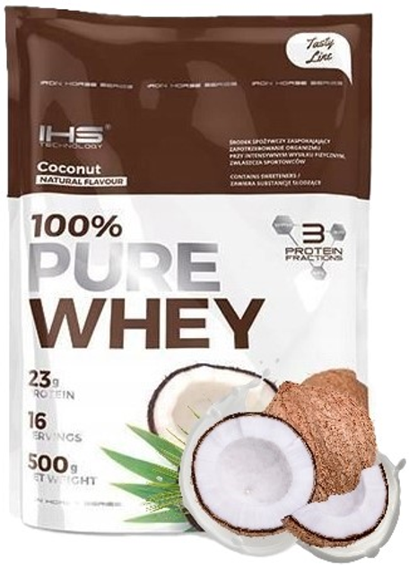 Протеїнова добавка Iron Horse 100% Pure Whey Coconut 500 г (5901703241583) - зображення 1