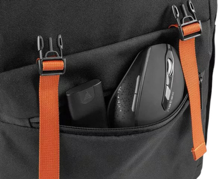Plecak na laptopa Natec Niala Ginger Orange 15.6" Black (NTO-2240) - obraz 15