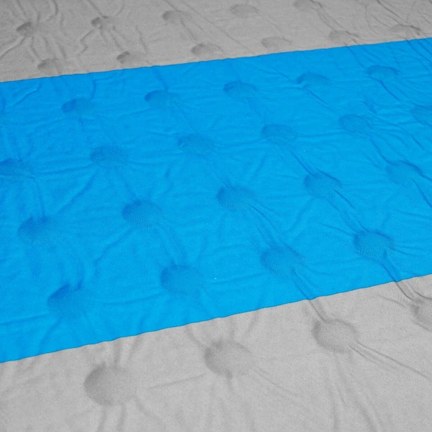 Килимок самонадувний Spokey AIR MAT 941064 185 x 55 x 3 см Сіро-блакитний (5905339410641) - зображення 5