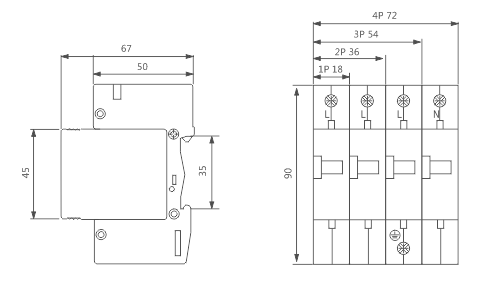 Обмежувач перенапруги 1P 60кА 385В [Б00033459] YCS6-B CNC - зображення 2