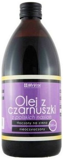 Olej z czarnuszki MyVita z polskich nasion nierafinowany 500 ml (5906395684915) - obraz 1