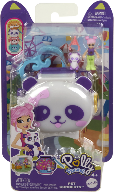 Фігурка Mattel Polly Pocket Pet Connects Panda HRD38 (194735173686) - зображення 1