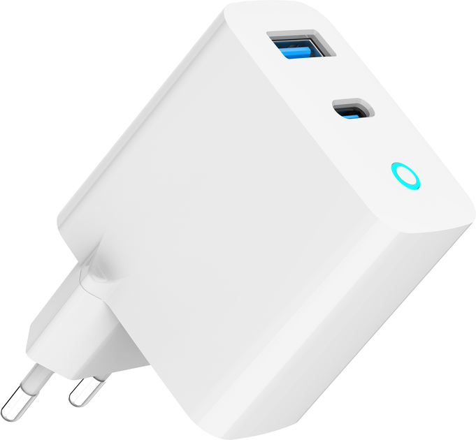 Ładowarka sieciowa Gembird 45W GaN USB-A + Type-C White (TA-UC-PDQC45L-W-01) - obraz 6