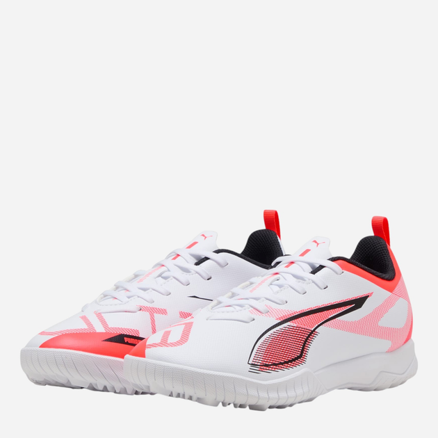 Buty piłkarskie turfy młodzieżowe chłopięce Puma Ultra 5 Play TT Jr 10833301 37 (4UK) Białe - obraz 2