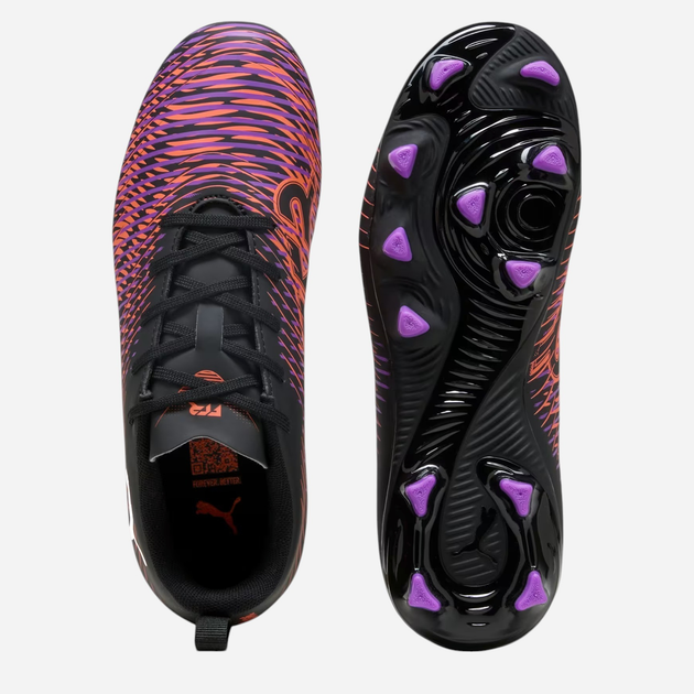 Підліткові футбольні бутси для хлопчика Puma Future 8 Play FG/AG Jr 10814401 37 (4UK) Чорні з червоним і фіолетовим (4067983080159) - зображення 4