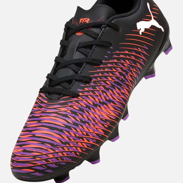 Підліткові футбольні бутси для хлопчика Puma Future 8 Play FG/AG Jr 10814401 38.5 (5.5UK) Чорні з червоним і фіолетовим (4067983080210) - зображення 5