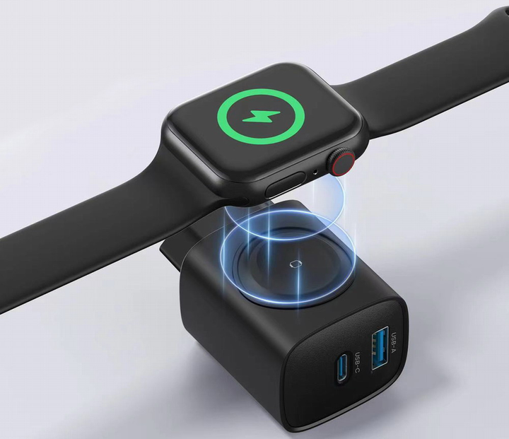 Ładowarka sieciowa Gembird 20W 2-in-1 Apple Watch + USB-A + Type-C Black (TA-UC-PDQCW20-01-BK) - obraz 4