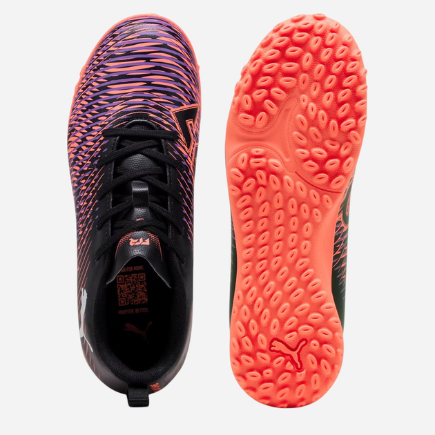Buty piłkarskie turfy młodzieżowe chłopięce Puma Future 8 Play TT Jr 10839601 36 (3.5UK) Czarne z czerwonym i fioletowym - obraz 4