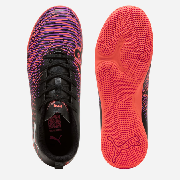 Підліткові футбольні бутси-футзалки для хлопчика Puma Future 8 Play IT Jr 10839701 37.5 (4.5UK) Чорні з червоним і фіолетовим (4067983085017) - зображення 4