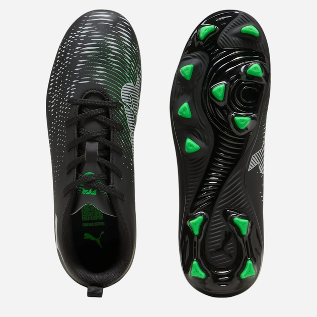 Підліткові футбольні бутси для хлопчика Puma Future 8 Play FG/AG Jr 10814402 38 (5UK) Чорні з темно-зеленим (4067983074509) - зображення 4