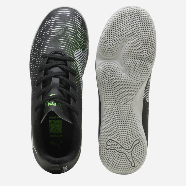Buty piłkarskie halówki młodzieżowe chłopięce Puma Future 8 Play IT Jr 10839702 37.5 (4.5UK) Czarne z ciemnozielonym - obraz 4