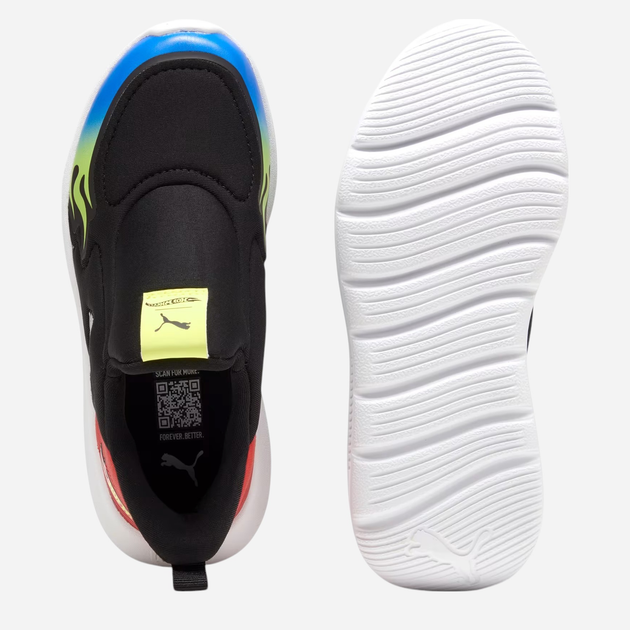 Sneakersy chłopięce z białą podeszwą Puma Fun Racer 2 Sliptech 40140901 34 (1.5UK) Czarne - obraz 4