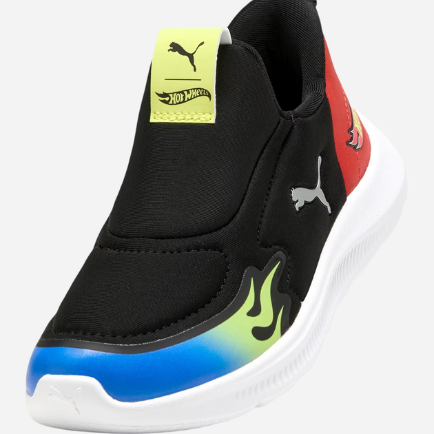 Sneakersy chłopięce z białą podeszwą Puma Fun Racer 2 Sliptech 40140901 34.5 (2UK) Czarne - obraz 5