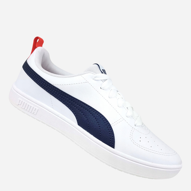 Підліткові кеди для хлопчика Puma Rickie Jr 38431109 38 (5UK) Білі з темно-синім (4065449327787) - зображення 4