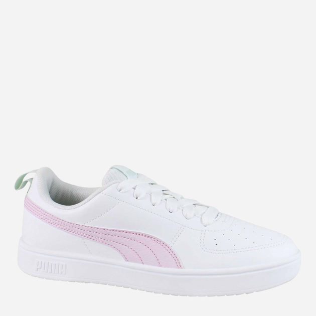 Sneakersy młodzieżowe dziewczęce Puma Rickie Jr 38431138 35.5 (3UK) Białe z różowym - obraz 4