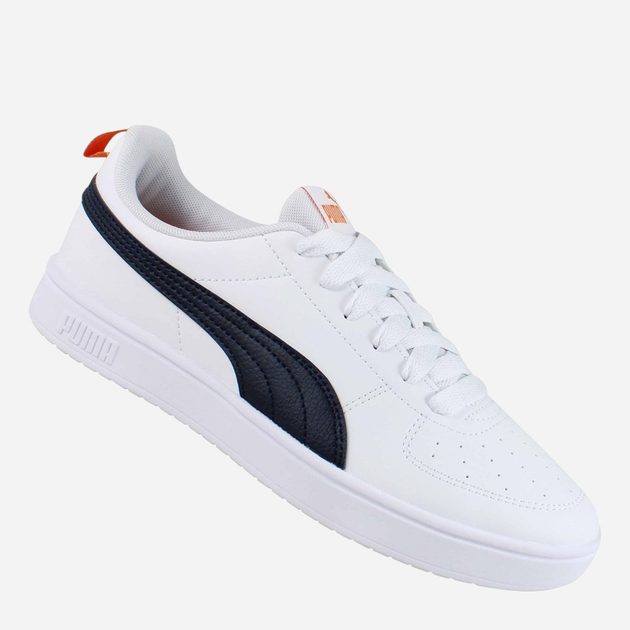 Підліткові кеди для хлопчика Puma Rickie Jr 38431140 37.5 (4.5UK) Білі з чорним і помаранчевим (4067983800306) - зображення 4