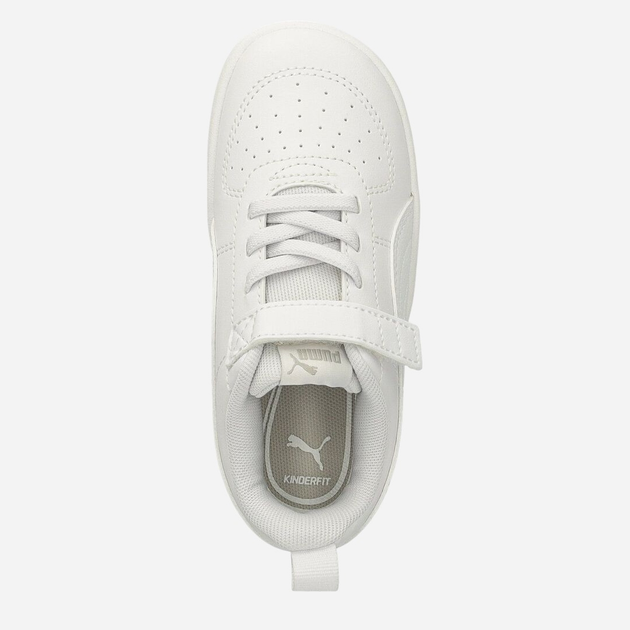Sneakersy chłopięce na rzepy Puma Rickie AC+ Inf 38431401 25 (8UK) Białe - obraz 4