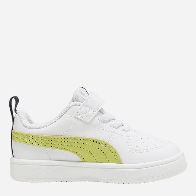 Sneakersy chłopięce na rzepy Puma Rickie AC+ Inf 38431436 22 (5UK) Białe z jasnozielonym - obraz 3