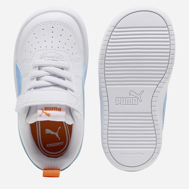 Дитячі кеди для хлопчика Puma Rickie AC+ Inf 38431437 27 (9UK) Білі з блакитним (4067983866937) - зображення 3