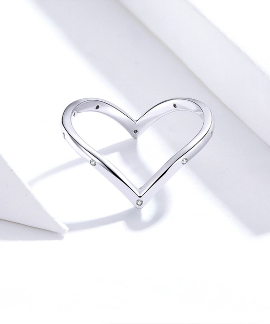 Серебряное кольцо "Сердце" 54 077-11131 - изображение 5