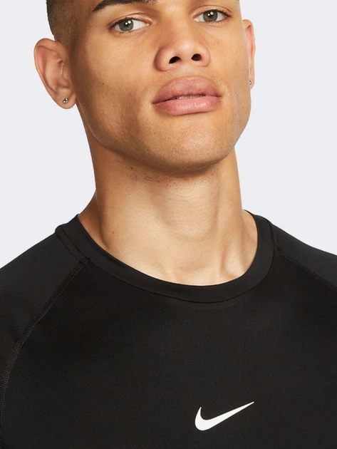 Футболка спортивна довга чоловіча Nike M Np Df Tight Top Ss FB7932-010 2XL Чорна (196608740209) - зображення 4