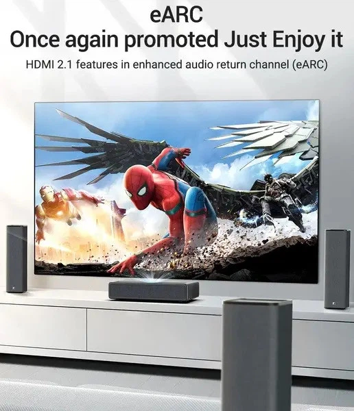 Кабель HDMI Vention HDMI-HDMI, 1.5m, v2.1, 8K 60Hz, 4K 165Hz, 2K 144Hz, 1080P 240Hz (AALBG) - изображение 7