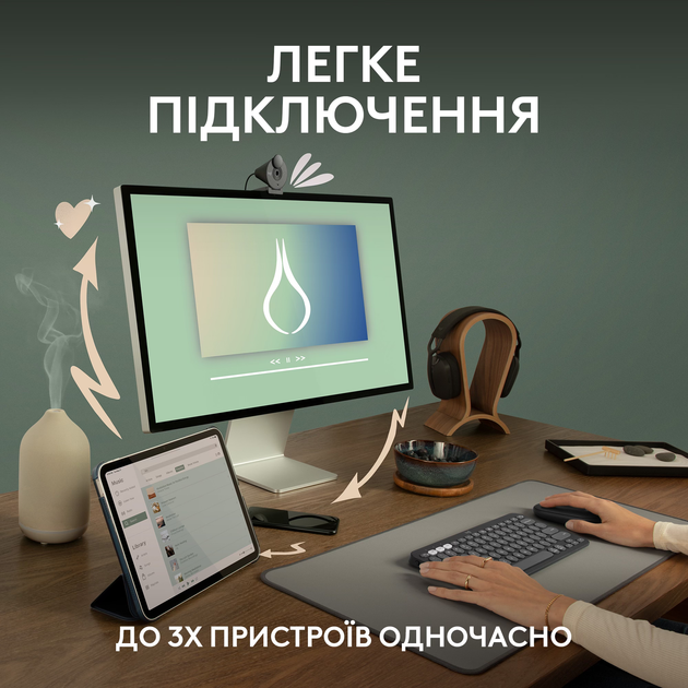 Мышь Logitech Pebble M350s Tonal Graphite Bluetooth (910-007015) - изображение 3