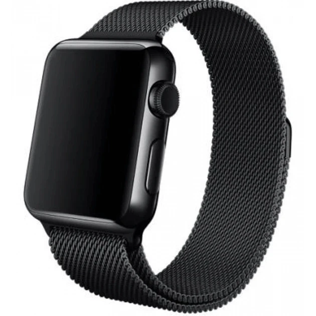 Металический ремешок для Apple Watch миланская петля Milanese loop 38/40/41 mm черный - изображение 3