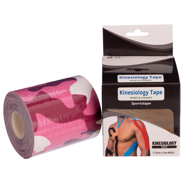 Кінезіо тейп (Kinesio tape) SP-Sport BC-0842-7_5 розмір 7,5смх5м рожевий - зображення 1