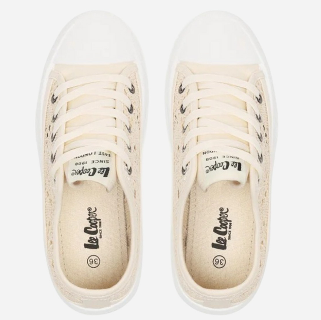 Жіночі кеди низькі Lee Cooper LCW-23-44-1620L 41 26.5 см Бежеві (5904292117796) - зображення 5