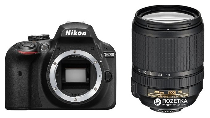 Фотоаппарат Nikon D3400 AF-S 18-140mm f/3.5-5.6G VR Kit