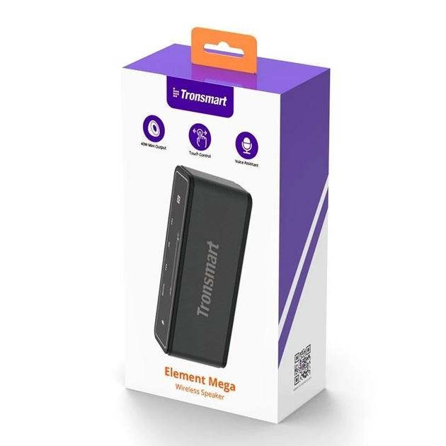 Портативная беспроводная Bluetooth колонка Tronsmart Mega BT5.0, AUX, 40W, TWS, NFC, DSP, 15h Max | Black - изображение 11