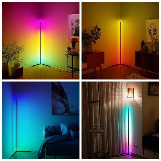 Торшер неонова лампа Nook Lamp LED RGB 120 см від USB підлоговий кутовий світильник, нічник, регулювання - зображення 7