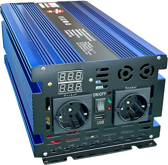 Інвертор Bass Polska 3000/6000 W 12-230 V DC-AC BP-5014 (5902067627839) - зображення 1