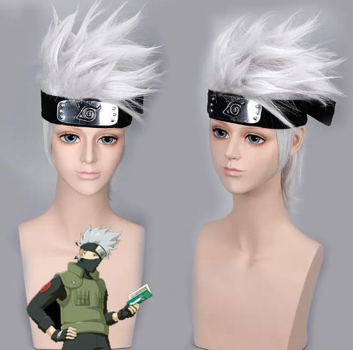 Перука блондин Какаші Хатаке з аніме Наруто Naruto Ніндзя Kakashi Hatake Косплей (II) 33643 - зображення 2
