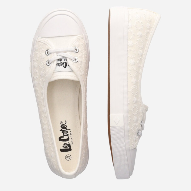 Жіночі кеди низькі Lee Cooper LCW-25-31-3447L 39 25 см Білі (5904292167548) - зображення 7