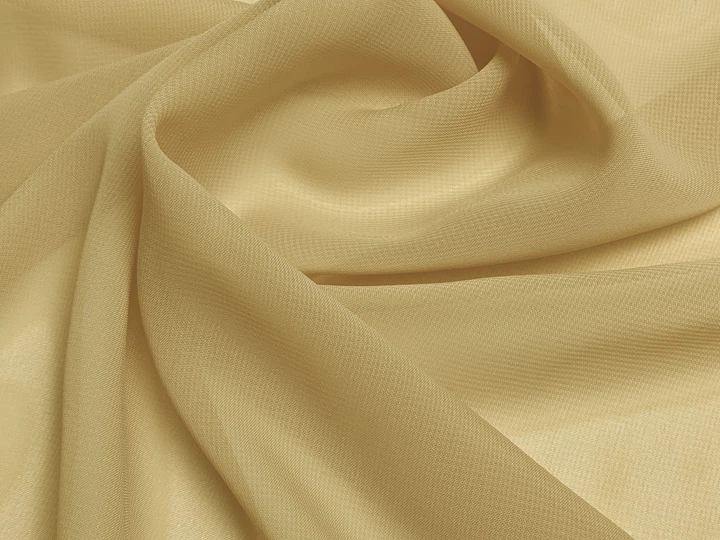 Ткань Шифон однотонный, абрикосовый щербет, пог. м. (м19, 004L, цв7) - изображение 2
