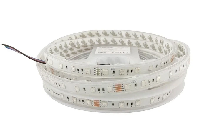 Led лента термостойкая Rishang 5050-60-IP67-RGB-12-12 RN3260AQ 24V 12,9W/m 8448 5 метров - изображение 2