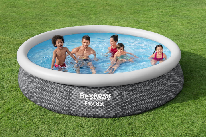 Basen rozporowy Bestway Fast Set 457 x 107 cm 57372 Szary (6942138984675) - obraz 9
