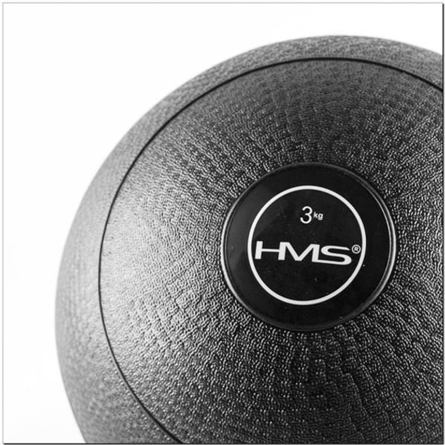 Piłka do ćwiczeń HMS Slam Ball 3 kg Czarna PSB3 (5907695503647) - obraz 3