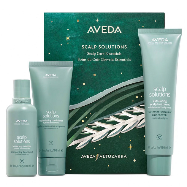 Набір по догляду за волоссям Aveda Scalp Solutions Шампунь 100 мл + Кондиціонер 100 мл + Пілінг для шкіри голови 150 мл (018084065013) - зображення 1